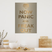 Nu paniek en freak uit poster (Keuken)