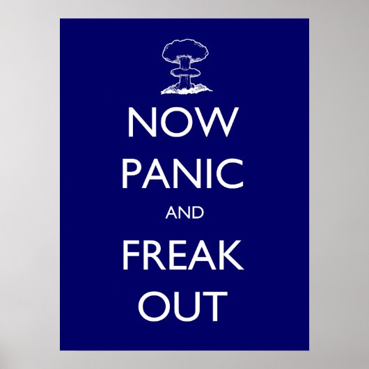 Nu paniek en freak uit poster (Voorkant)