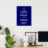 Nu paniek en freak uit poster (Thuiskantoor)
