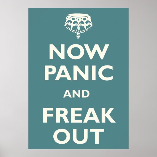 Nu paniek en freak uit poster (Voorkant)