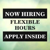 Nu personeel aannemen gezocht bedrijf inhuren pers raamsticker (Vel 3)