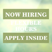 Nu personeel aannemen gezocht bedrijf inhuren pers raamsticker (Vel 3)