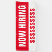 Nu personeel gezocht dollarborden grote banner (Verticaal)