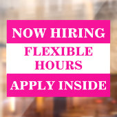 Nu personeel gezocht geholpen bedrijf inhuren pers raamsticker (Vel 2)