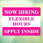 Nu personeel gezocht geholpen bedrijf inhuren pers raamsticker (Vel 3)