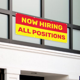 Nu personeel gezocht voor alle functies Vacature b Spandoek