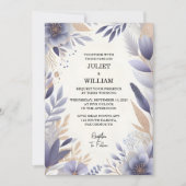 Nu Plum Herfst Lente Zomer Lavendel Sage Bruiloft Kaart (Voorkant)