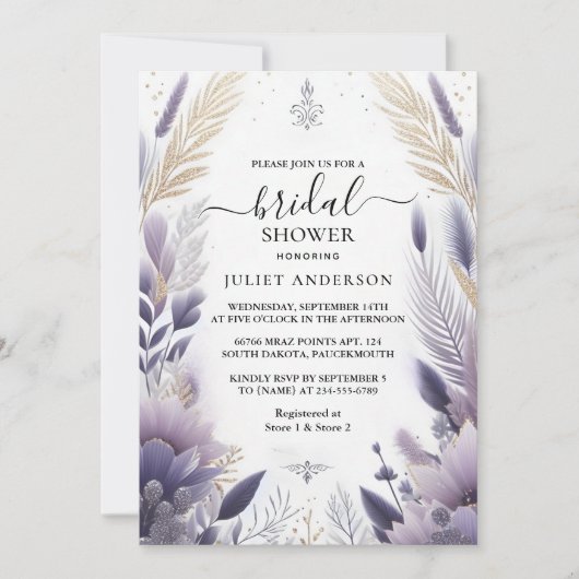 Nu Plum Herfst Zomer Lavendel Sage Vrijgezellenfee Kaart (Voorkant)