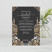 Nu Retro Arabisch Exotisch Bold Damask Vrijgezelle Kaart (Staand voorkant)