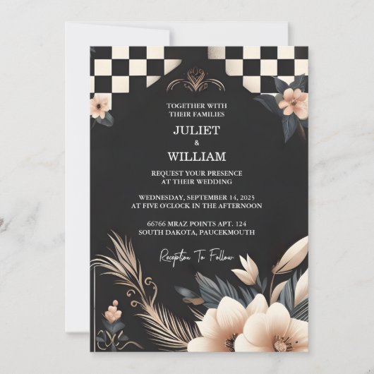 Nu Retro Boho Studio Creatieve Geïllustreerde Brui Kaart (Voorkant)