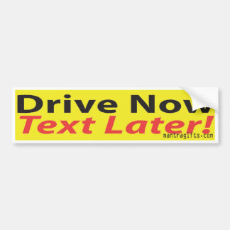 NU rijden, TEKST LATER! Bumpersticker
