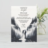 Nu River Rain Cloud Natuur Smoky Mountain Wedding Kaart (Staand voorkant)