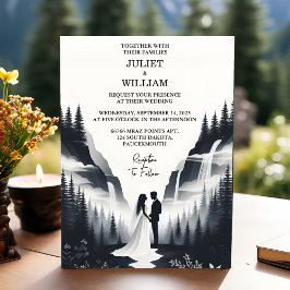 Nu River Rain Cloud Natuur Smoky Mountain Wedding Kaart