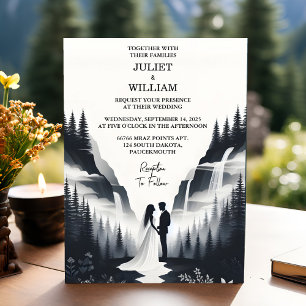 Nu River Rain Cloud Natuur Smoky Mountain Wedding Kaart