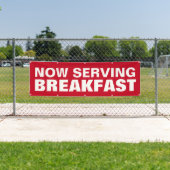 Nu Rood Breakfast Business Sign Spandoek (Insitu)