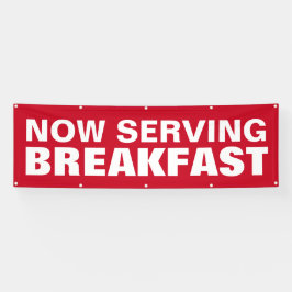 Nu Rood Breakfast Business Sign Spandoek