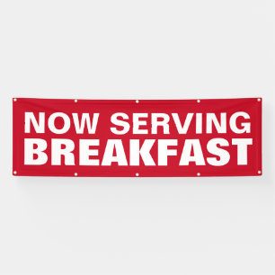 Nu Rood Breakfast Business Sign Spandoek