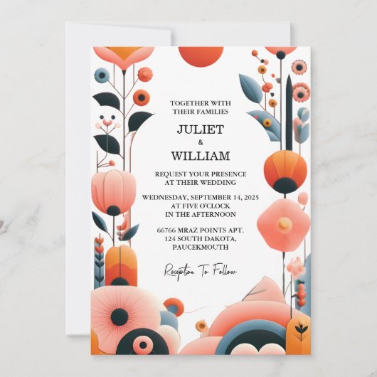 Nu Sinaasappel 70s 80s 90s roze perzik kleurrijke  Kaart (Voorkant)