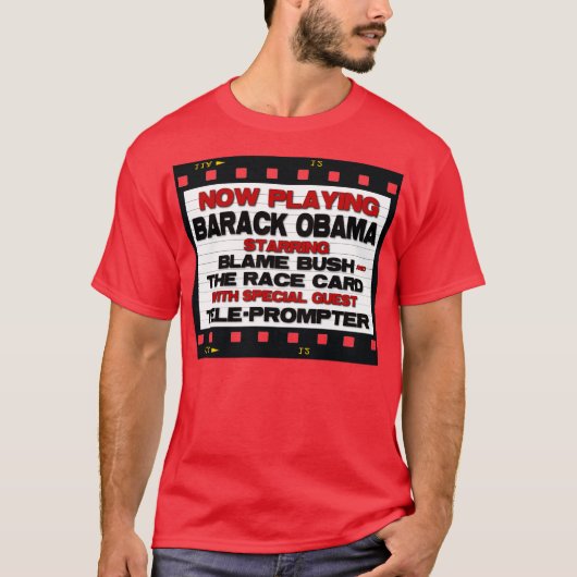 Nu spelen - Anti-Barack Obama T-shirt (Voorkant)