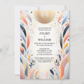 Nu Sterren Glam Bright Pastel Ombre Glitter Bruilo Kaart (Voorkant)