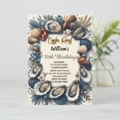 Nu Strand Zeevruchten parel oester gebraden 30e ve Kaart (Staand voorkant)