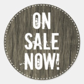 "NU TE KOOP!" ronde sticker (Voorkant)