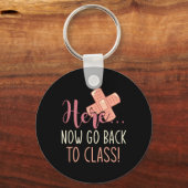 Nu terug naar de les Verpleegkundige Leuke School  Sleutelhanger (Achterkant)