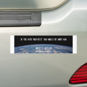 Nu thuis bumpersticker (Op auto)