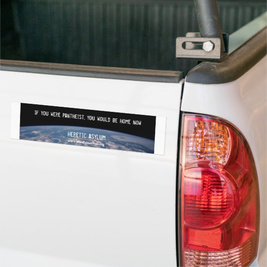 Nu thuis bumpersticker (Op Truck)