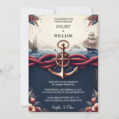 Nu touw knoop boot schip marine blauw nautische br kaart (Voorkant)