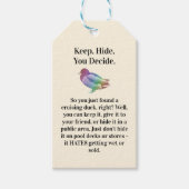 Nu Trop. Spectrum '80s Print Ad-Style Crusing Duck Cadeaulabel (Voorkant)