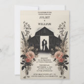 Nu Tuin Bloemen Lente Hout Boho Rustieke Bruiloft Kaart (Voorkant)