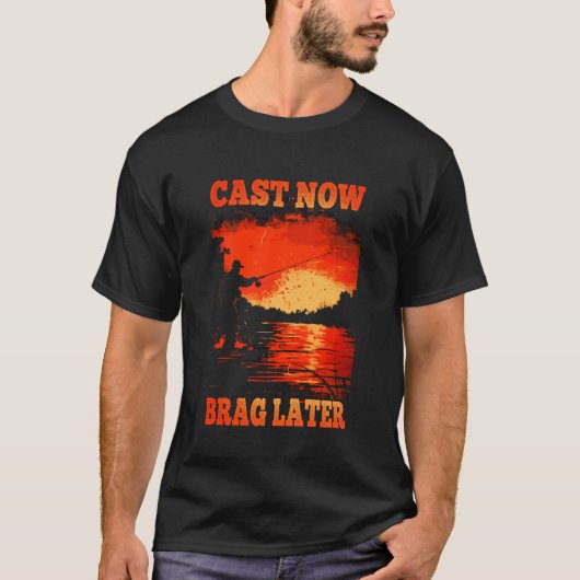 Nu Uitgeven Later Opscheppen T-shirt (Voorkant)