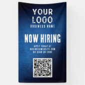 Nu Vacature Banner QR Code Blauwe Grunge Gradiënt (Verticaal)