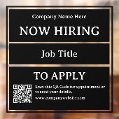 Nu Vacature Winkel Bedrijfs Vacature Raamsticker (Vel 2)