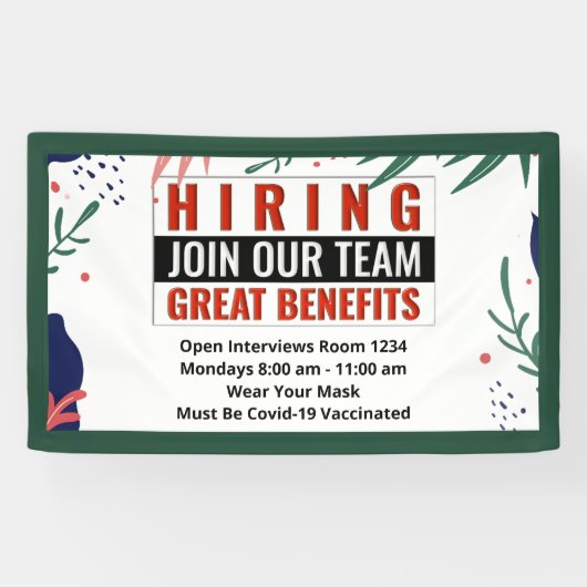 Nu Vacatures - Kom bij Ons Team Interviews  Spandoek (Horizontaal)