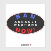 NU VERBODEN OP ASSAULT WAPENS! Pro Wapencontrole H Sticker (Vel)