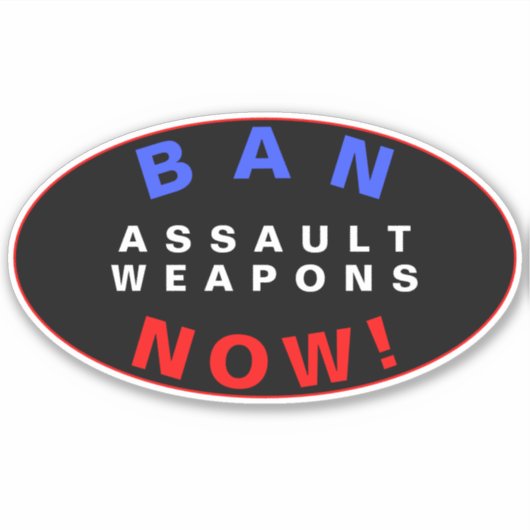 NU VERBODEN OP ASSAULT WAPENS! Pro Wapencontrole H Sticker (Voorkant)