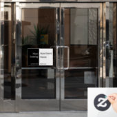 Nu verhuurd zwart-wit appartement naam & telefoon raamsticker (Kantoordeur)