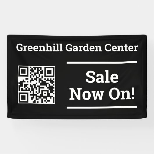 Nu verkopen met QR-code Spandoek (Horizontaal)