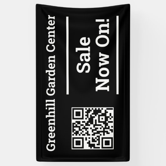 Nu verkopen met QR-code Spandoek (Verticaal)