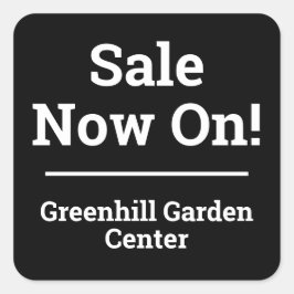 Nu verkopen op met winkelnaam vierkante sticker