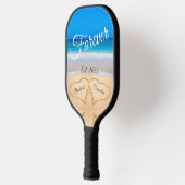 Nu voor altijd | Harten in zand-strand Pickleball Paddle (Links)