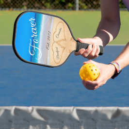 Nu voor altijd | Harten in zand-strand Pickleball Paddle