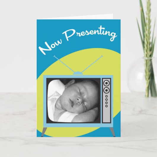 Nu Voorstellend Uw Nieuw Baby Aankondiging (Voorkant)