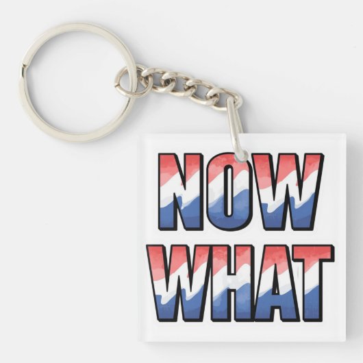 Nu wat in rood wit en blauw sleutelhanger (voorkant)