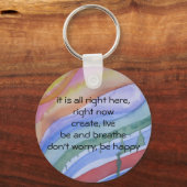 " nu " waterverf sleutelhanger (Voorkant)