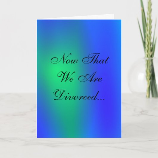 Nu we gescheiden Kaart zijn (Voorkant)