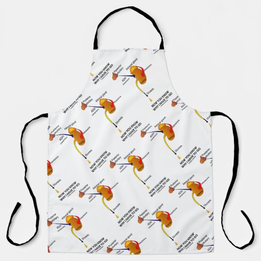 Nu weet je waarom ik diurese moet maken schort (Voorkant)