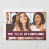 Nu, wet verrast Funny Bridesmaid Kaart (Achterkant)